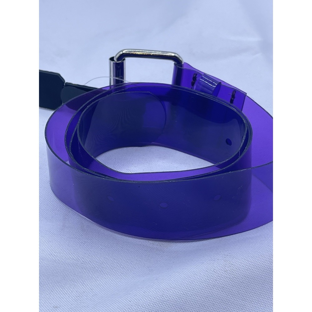 Women's 2" Wide Color- Transparent Jelly‎ Purple Belt M/L